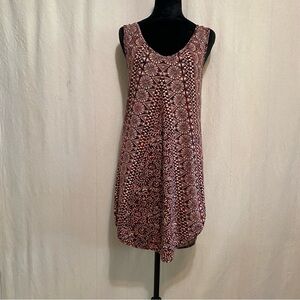 Angie Red Sleeveless Scoop Neck Sundress